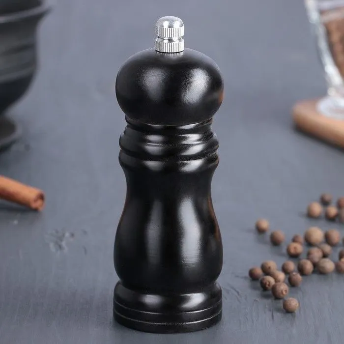 Мельница для соли/перца чёрное дерево 15,5 см, металлический механизм 3931873   