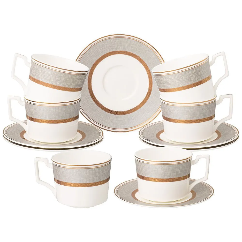 #ЧАЙНЫЙ НАБОР LEFARD "EMERALD" НА 6 ПЕР. 12 ПР. 250 МЛ  440-288