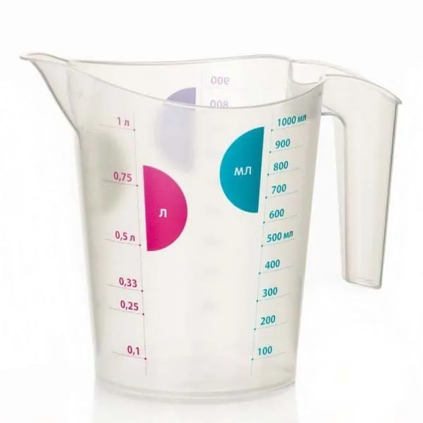 Кувшин мерный 1л Прозрачный 0,16х0,13х0,18м