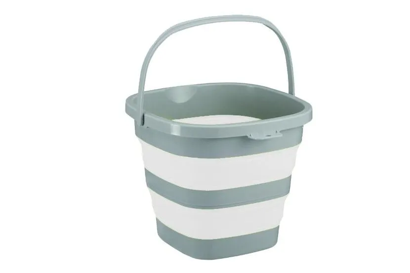 CELLTIX Ведро складное 10л., 32*35*24см, силикон, бело-серый ES-BC-portable-10l