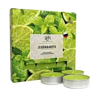 Свечи чайные ЛАЙМ и МЯТА 9 штук...