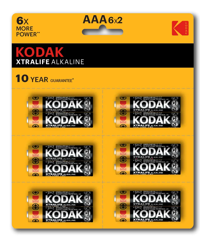 Э/п Kodak XTRALIFE LR03/286 12BL отрывной (6x2BL)