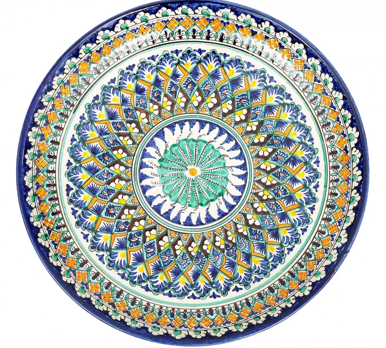 восточные узоры тарелка 24 см. восточные тарелки. шафран ляган круглый 32 см. восточная керамическая тарелка. восточные тарелки.
