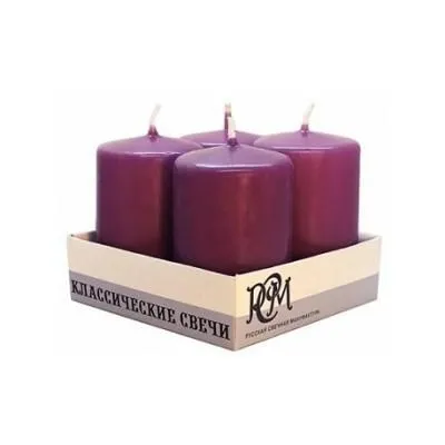 Свечи Классические 4 шт 60*40 фиолетовые...