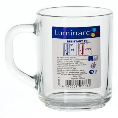 Кружка прозрачная 250мл