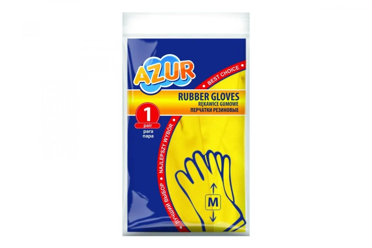 Перчатки резиновые Центи/Азур (M)