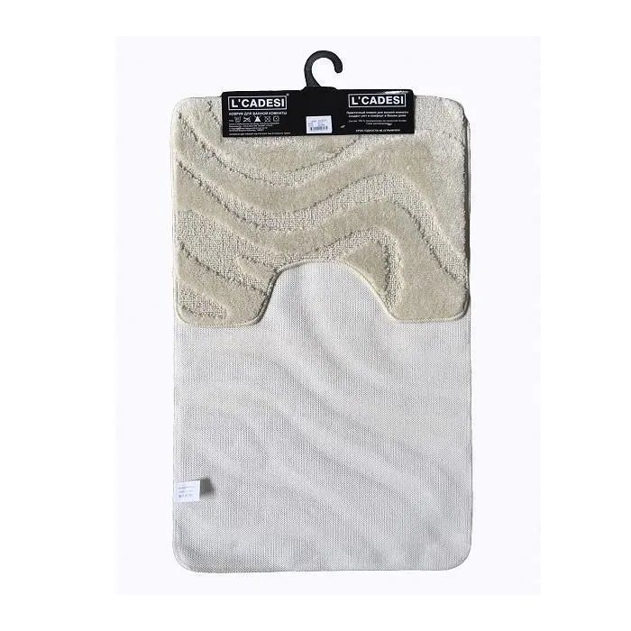 #Коврик из п/п на латексной основе, L'CADESI LEMIS, 50х80см из 2 штук,92501 бежевый 3345 ,