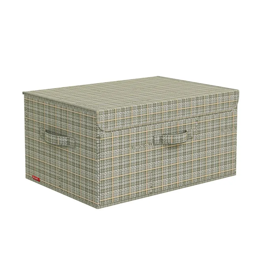 VAL LG-BOX-DDL Короб стеллажный с откидной стенкой, с крышкой, 58*32*28 см, LONDON GREY