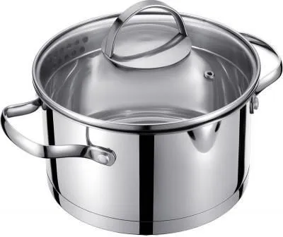 93-TOR-04 Кастрюля со стекл. крышкой со сливом ...