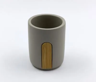Стакан цемент с бамбуковым декором