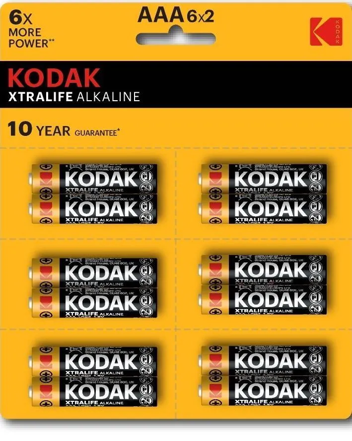 Э/п Kodak XTRALIFE LR03/286 12BL perforated (6x2BL)