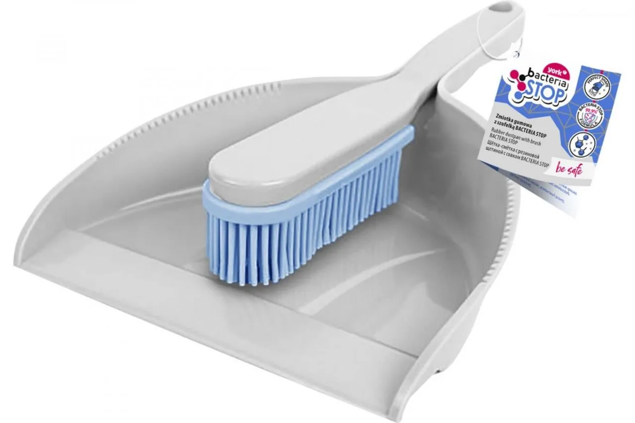 Щётка+совок с резиновой щетиной YORK БАКТЕРИЯ СТОП