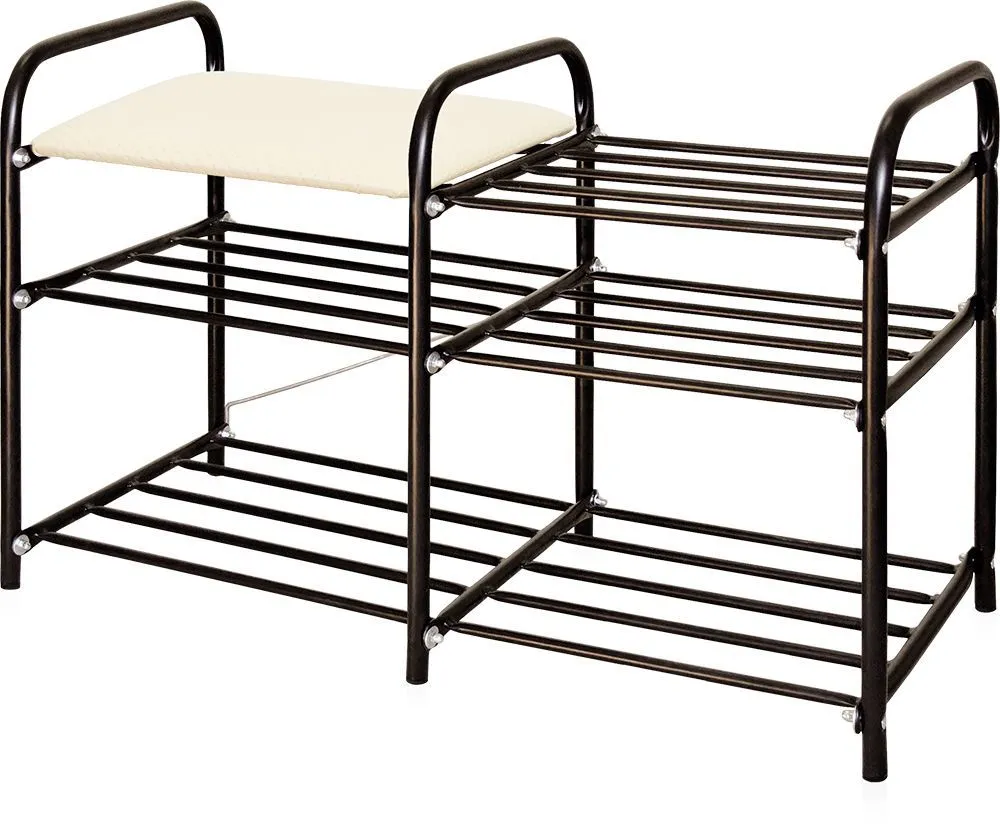 Этажерка Люкс 3 (500х330х800) 3-х ярус винил Серебро