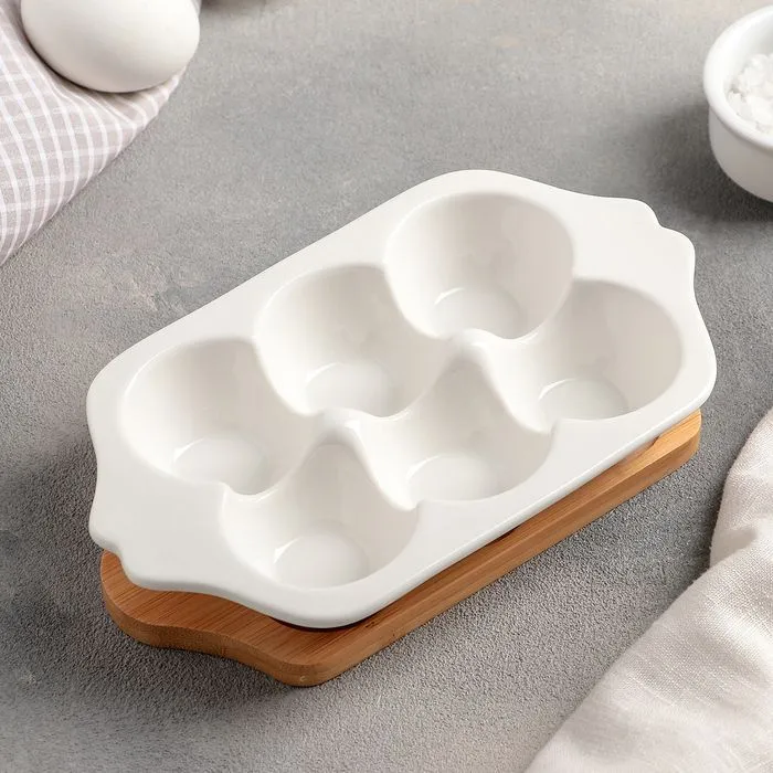 Подставка для яиц 6 ячеек "Эстет" 19,2х11х3,6 см 4177828