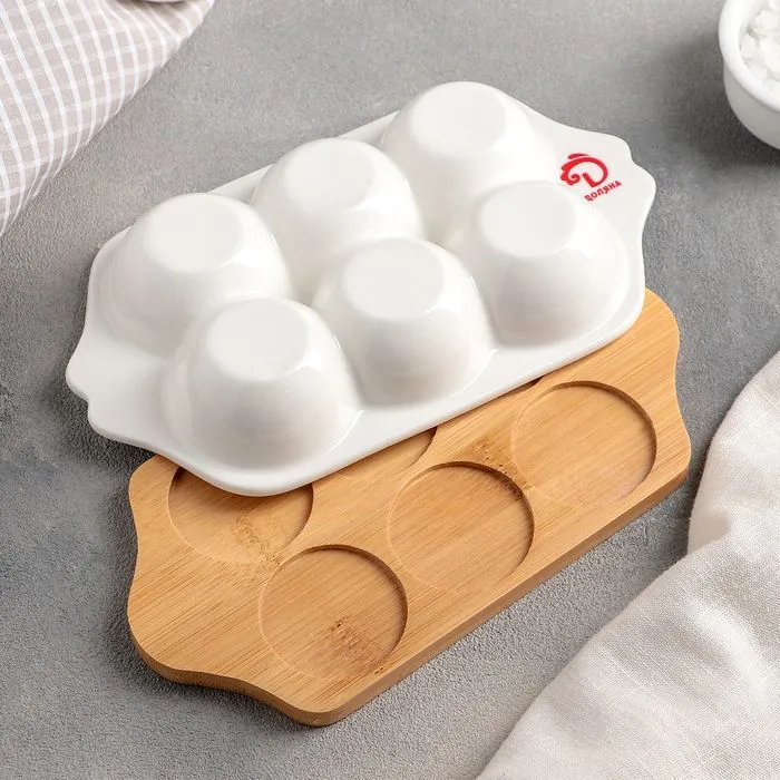 Подставка для яиц 6 ячеек "Эстет" 19,2х11х3,6 см 4177828