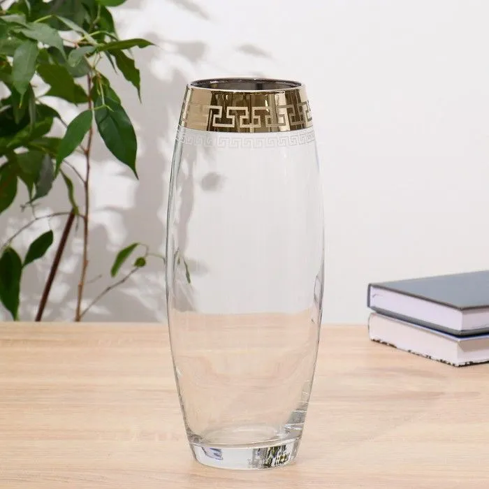 #Ваза гравированная "Нэро" с напылением H=260 мм. d=7.5см  4852257