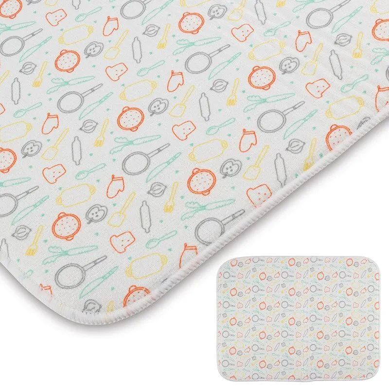 #Коврик для сушки посуды 40*30, микрофибра, MDM-Promo-M, 5491, Рыжий Кот