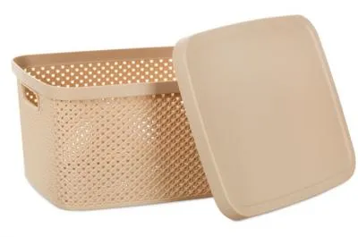 Ящик для хранения DIAMOND латте 7л с крышкой...