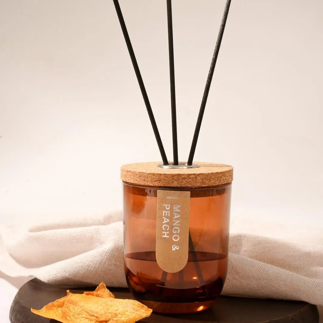 Парфюмированный аромадиффузор MANGO & PEACH, 100 мл., Д70 Ш70 В267 YJC-9