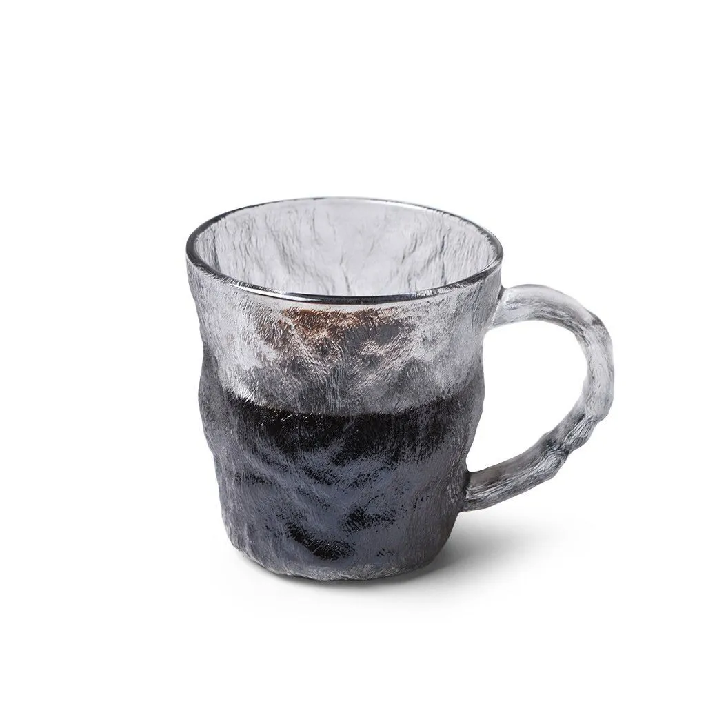 16466 Кружка 320мл, цвет серый (цветное стекло)