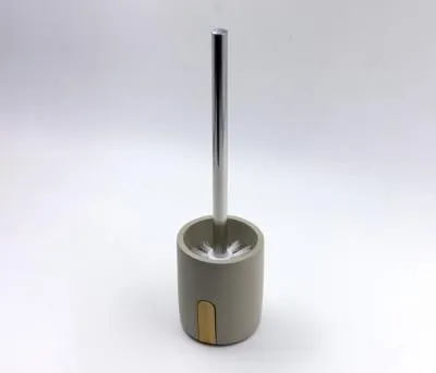 Ершик для туалета цемент с бамбуковым декором