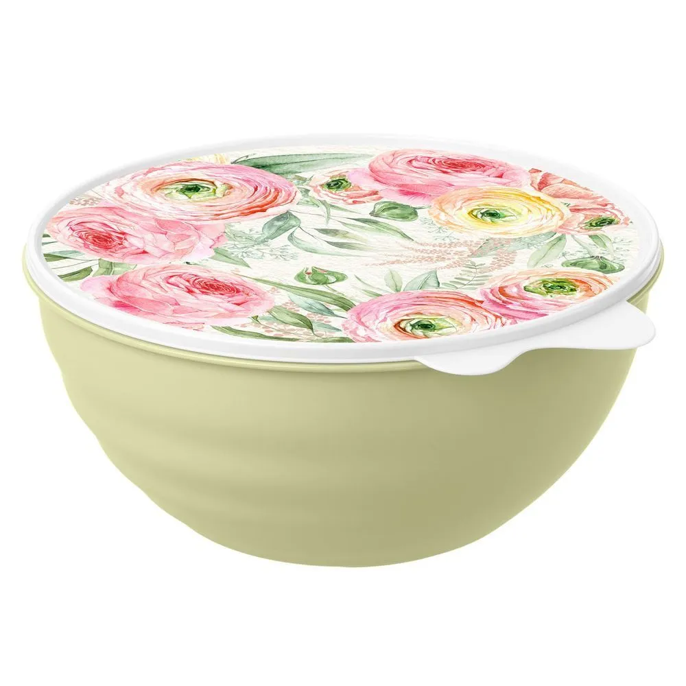 МИСКА С КРЫШКОЙ С ДЕКОРОМ 0,85Л (Зеленый)