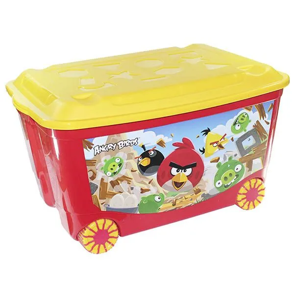 Ящик для игрушек на колесах Angry birds 580*390*335мм С13129