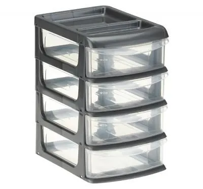 #Универсальный бокс мини (4 секции) Графитовый...