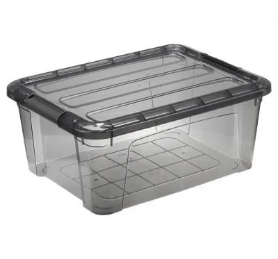 Ящик для хранения с замками КИП 11л черный проз...