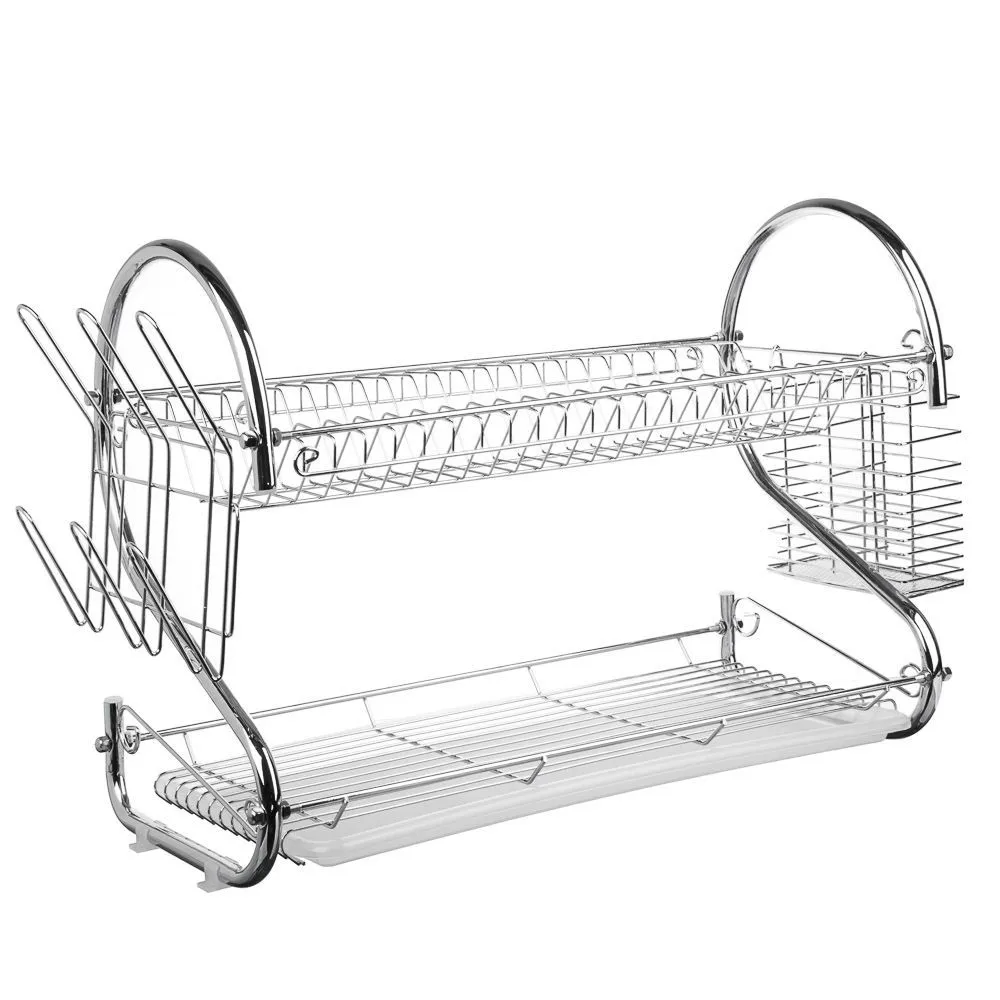 Сушилка для посуды Евростиль на силиконовой основе, 2х ярусная 56х39х25 см 