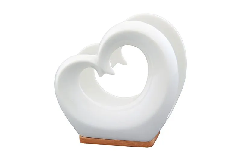 Салфетница фарфоровая "Сердце" 11*6*1...