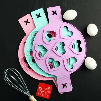 #Форма для яичницы и блинов "Ози. Сердца" 37х22,5x1 см, цвета МИКС 4291062   