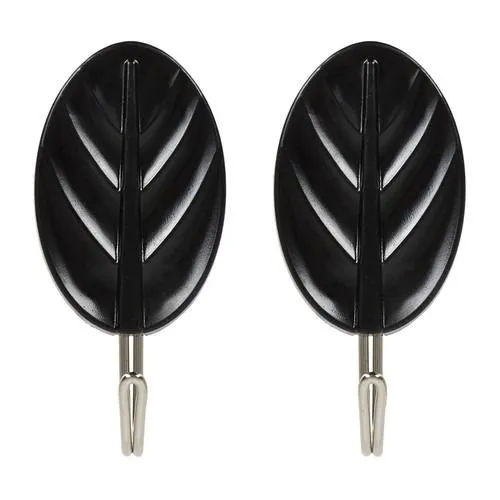 Набор крючков на клеевой основе, пластик, 3 шт, 7*3 см, черный MARMITON /160/20