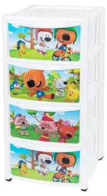 #КОМОД ДЕТСКИЙ НА КОЛЕСАХ С ЯЩИКАМИ С ДЕКОРОМ  ...