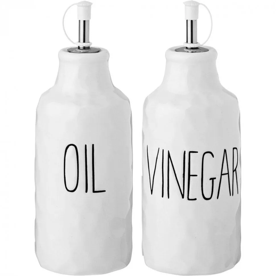 #НАБОР ЕМКОСТЕЙ ДЛЯ МАСЛА И УКСУСА ИЗ 2 ПР. КОЛЛЕКЦИЯ "CRUMPLED"  7,5*7,5*20,5 СМ 500 МЛ 157-185