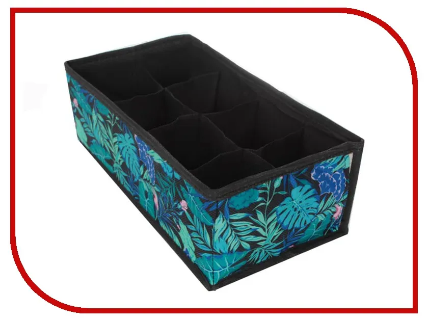 Органайзер для белья 8 ячеек "Тропики", цвет синий 2694165