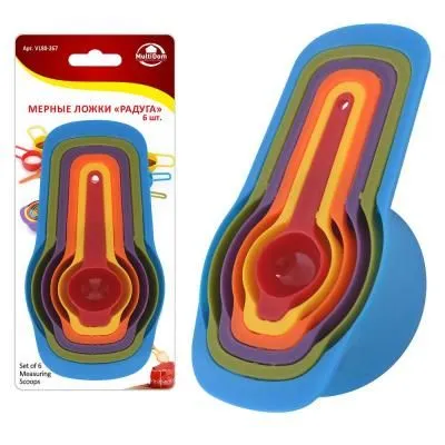 Мерные ложки "Радуга". Набор 6шт VL80...