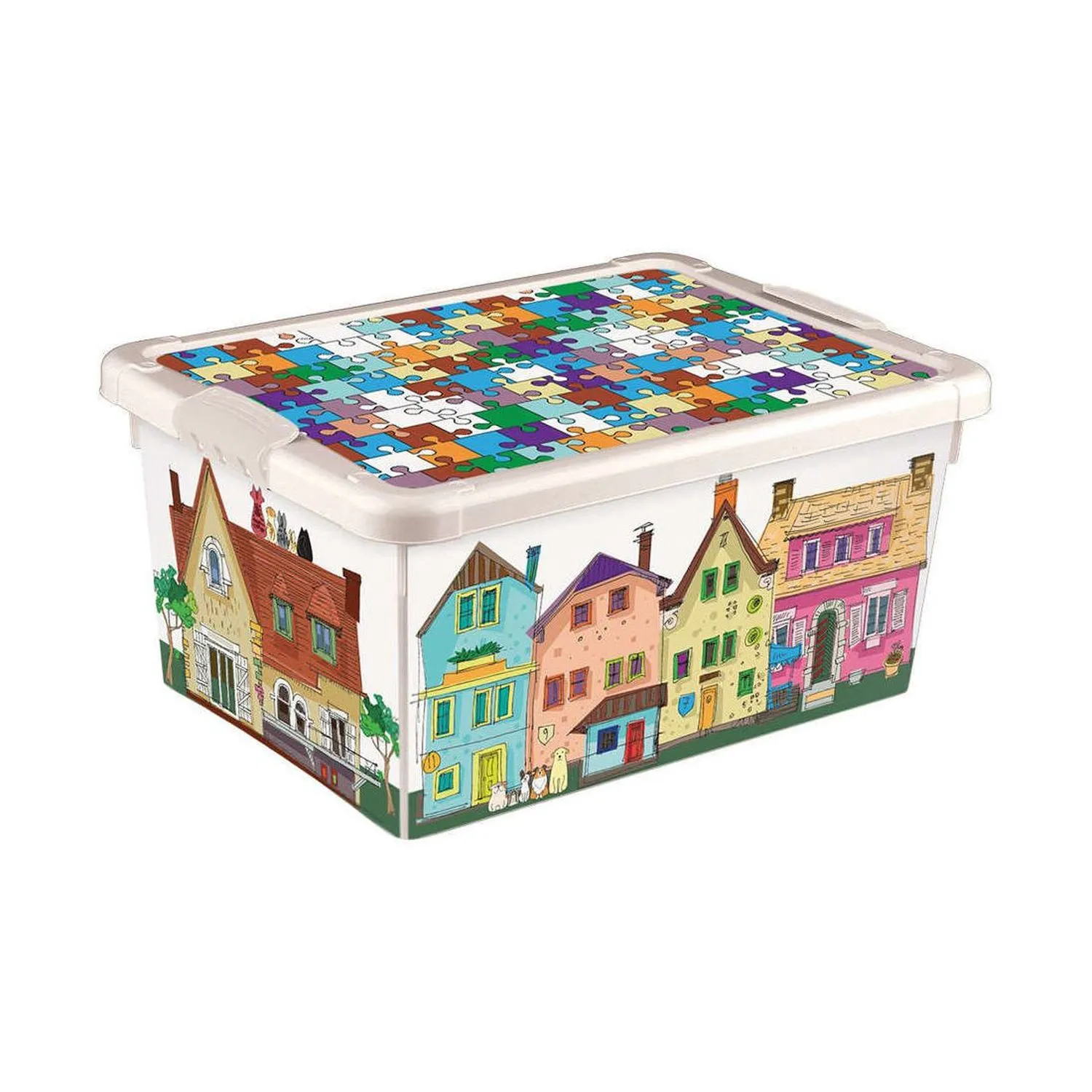 ЯЩИК УНИВЕРСАЛЬНЫЙ С АППЛИКАЦИЕЙ 335х240х155 ММ  (бежевый) С1301207С1301207