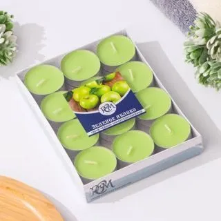 #Свечи чайные ЗЕЛЕНОЕ ЯБЛОКО 24 шт