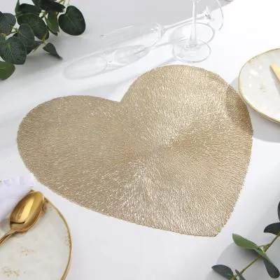 #Салфетка сервировочная Доляна сердце цв.золото...
