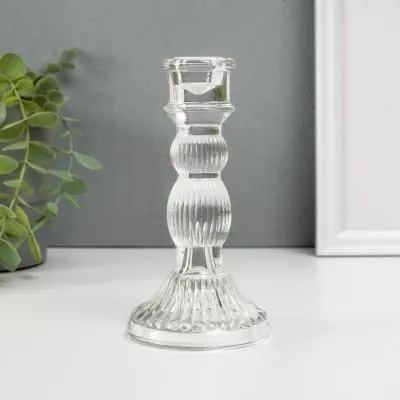 Подсвечник стекло на 1 свечу "Колонна с ша...