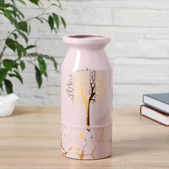 Ваза керамика настольная "Деревце" 10х9х22,5 см, микс   5096215