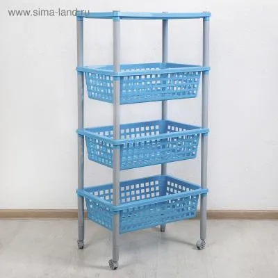 Этажерка для овощей 'Элиза' (3 корзины и полка) 420Х290Х880