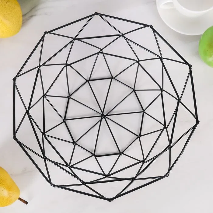 Ваза для фруктов "Геометрия" 27х27х14 см, цвет МИКС   3944572   