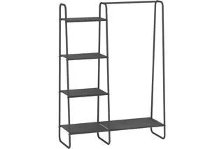 #Гардеробная система с полками "Скандинавия 1" (Scandinavia 1 Clothing rack with shelves) (Графит)