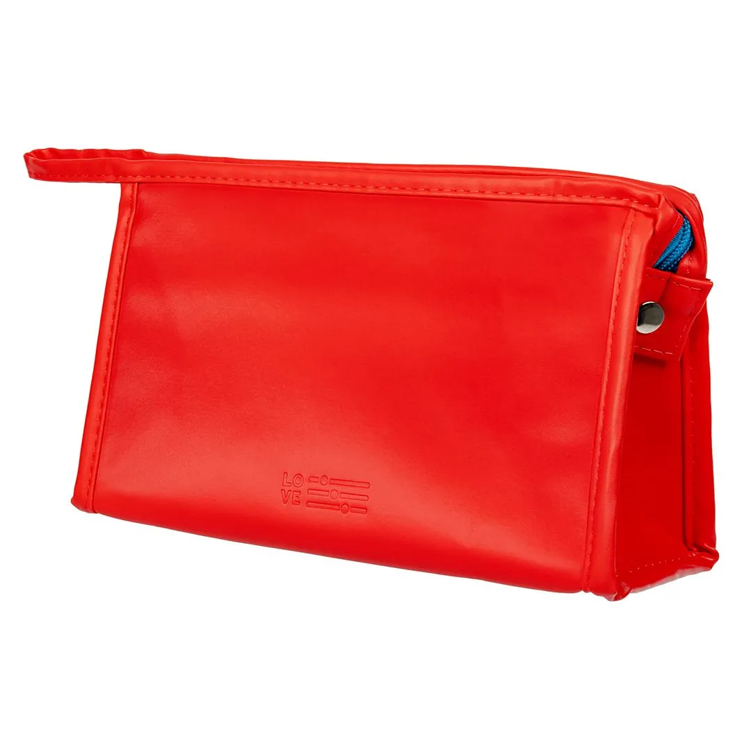 #Косметичка Д240 Ш70 В160, алый, синий