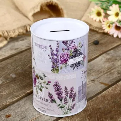 Копилка металл банка "Лавандовые поля во Ф...