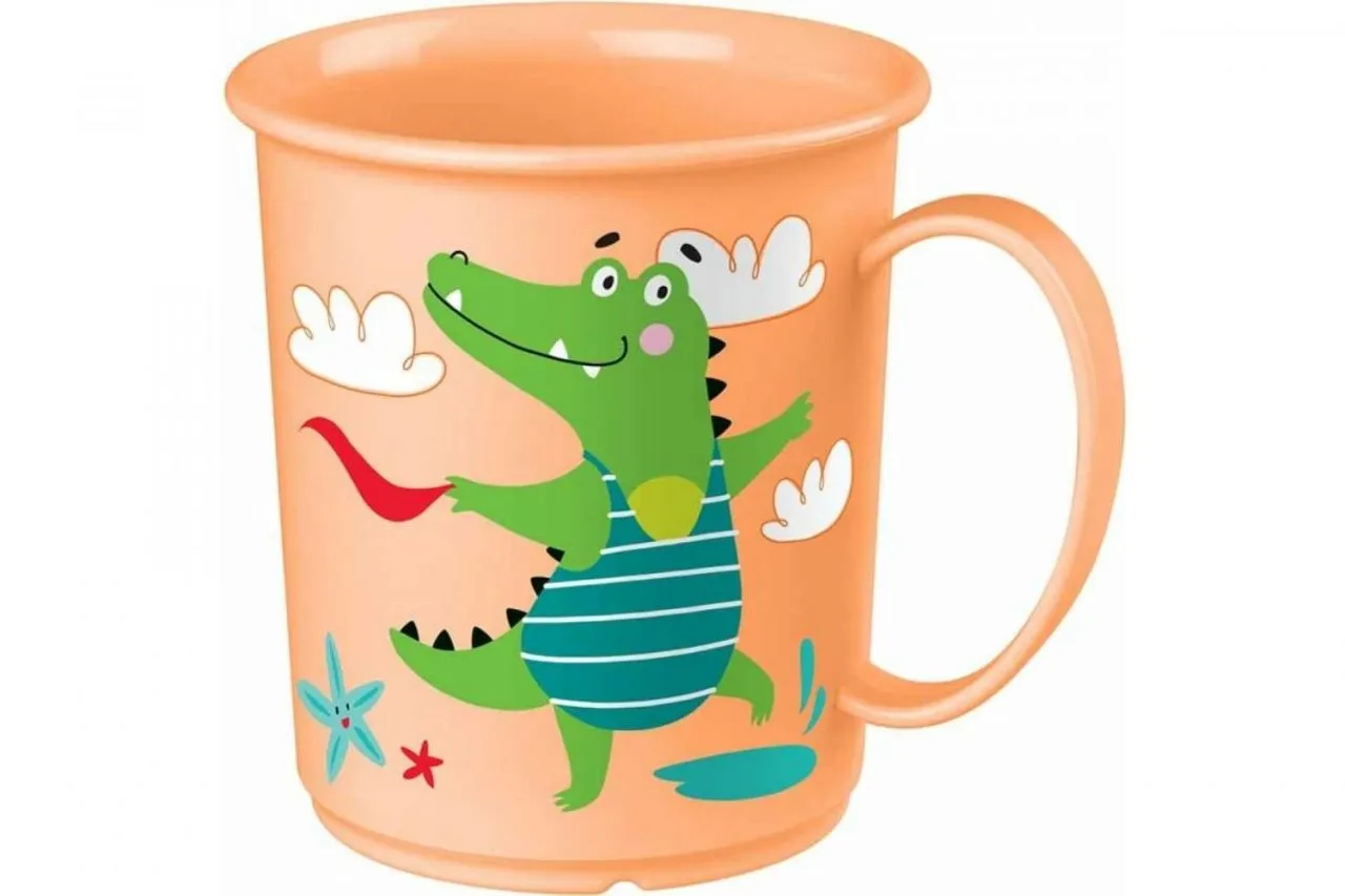 #КРУЖКА ДЕТСКАЯ С ДЕКОРОМ 0,18Л (Оранжевый)