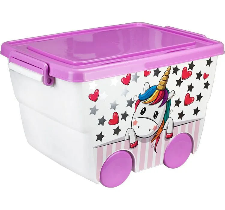 Ящик для игрушек 23л ДЕКО единорог
