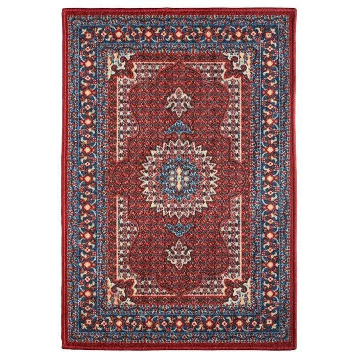 Придверный коврик СКИВХОЛЬМЕ, 60x90 см, цвет красный/синий   7024249